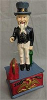 Cast Iron Uncle Sam Mechanical Coin Bank