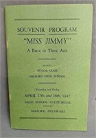 1947 Milford High School Souvenir Program Miss