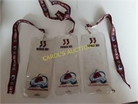 3 #33 PATRICK ROY TICKET HOLDERS WITH LANYARD
