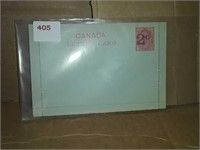 Canadian letter card prepaid $0.02 postage
