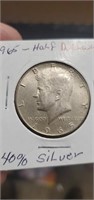 1965 Kennedy half dollar