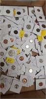 Misc pennies, Dimes, half dollars, quarters