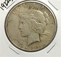 1922-S Peace Dollar Coin