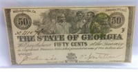 1863 The State of Georgia Fifty Cent Note