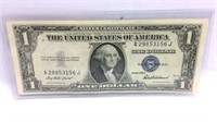 1935-F One Dollar Silver Certificate Bill