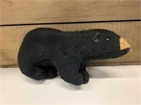 Folk Art Stuffed Black Bear-8"