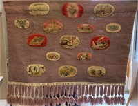 Large Folk Art Tapestry Wall Hanging