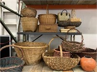 Large Lot of Antique and Modern Baskets