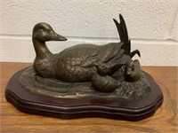 Bronze Cast Duck and Ducklings