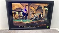 LED LIGHT UP OF 4 GREATS PLAYING POOL (19X13)