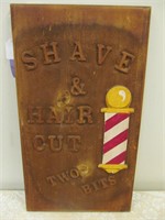 Wood Shave & a Hair Cut sign