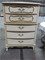 French Provincial 5 drawer chest