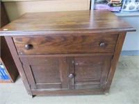 Antique Cabinet With Drawer on Wheels