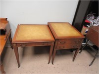 2 Antique Heritage Henredom Tables with Drawers