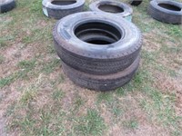 Tire #1 Pair of Superior 11R 22.5 (Flat Spot)