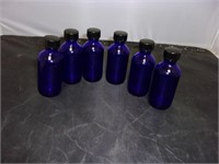 Cobalt Blue bottles with screw lids