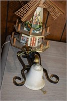 Lamp and Dinner Bell Lot- Holland Inspired Lamp