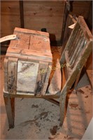 Wooden Box and Chair Vintage/Antique