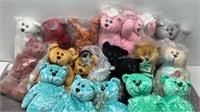 21 COLLECTABLE BEAN BEARS FROM 1999 NUMBERED