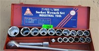 21 piece 3/4" drive socket and ratchet kit