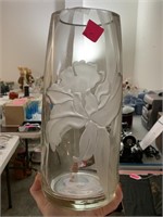 LARGE GLASS ORCHID VASE
