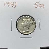 1941 MERCURY SILVER DIME