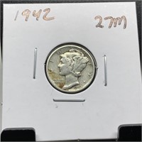 1942 MERCURY SILVER DIME