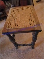 CANE TOPPED BENCH