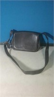 Dark brown leather Coach purse