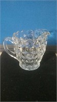 Cubist style glass creamer