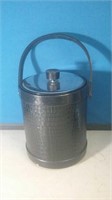 Black animal skin look ice bucket with two pair