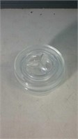 Clear glass dresser or ring container