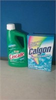 Partial bottle of cascade and new box of Calgon