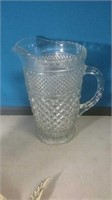 Pattern glass water pitcher