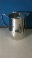 Clean stainless steel water pitcher
