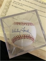 Autographed Whitey Ford Baseball