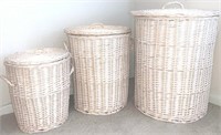 Wicker Nesting Hamper Baskets