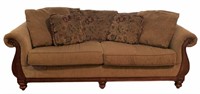 Brown Wood Frame Couch