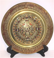 Aztec Mayan Brass Plate