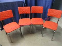 Lewisburg 1940's set of 4 orange chairs