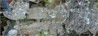 Crystal And Pressed Glass Compote, Covered Jar,