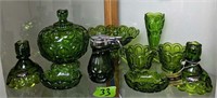 Shelf Lot, Green Moon And Star Candy Dish, Syrup,