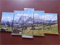 5PC GRAND TETONS WALL ART CANVASES