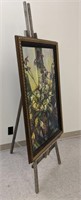 Framed Artwork With Wooden Stand (Signed by Artist