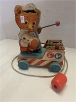 Vintage "Tiny Teddy" Pull Toy