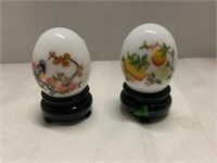 (2) AVON Perfume Bottles - Painted Eggs