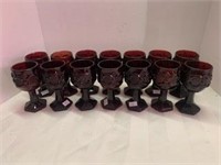 AVON Ruby Red Goblets - Cape Cod Pattern
