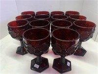 AVON Ruby Red Goblets - Cape Cod Pattern
