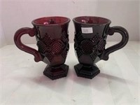 AVON Ruby Red Cup / Mug - Cape Cod Pattern