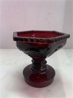 AVON Ruby Red Candy Dish - Cape Cod Pattern